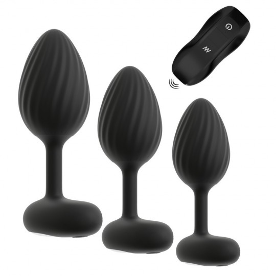 RC BUTT PLUG SET WITH VIBRATION
