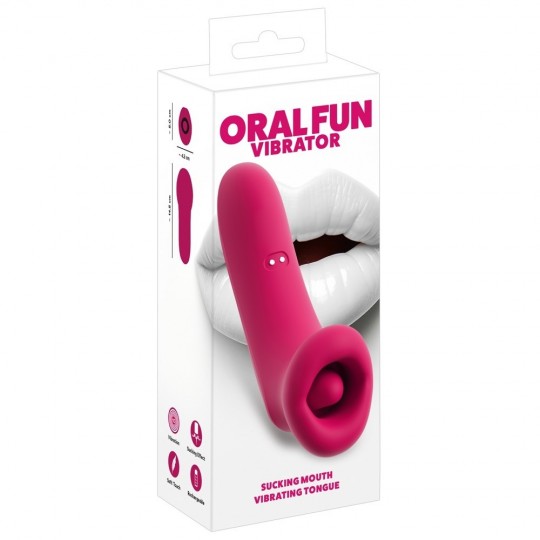 ORAL FUN VIBRATOR SUCKING MOUTH VIBRATING TONGUE