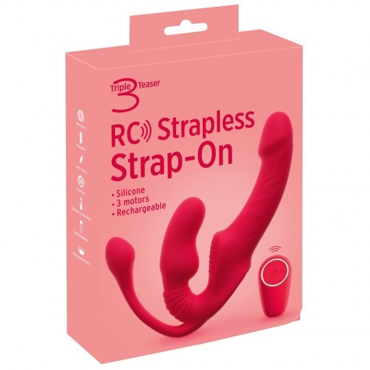 STRAPLESS STRAP-ON TRIPLE TEASER RC