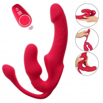 STRAPLESS STRAP-ON TRIPLE TEASER RC