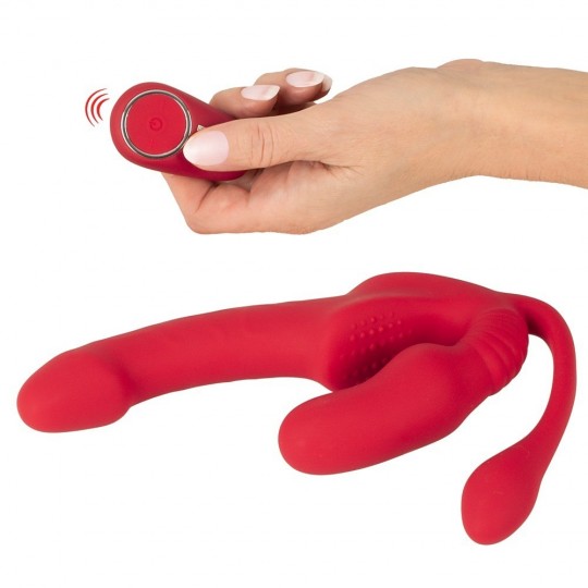 STRAPLESS STRAP-ON TRIPLE TEASER RC