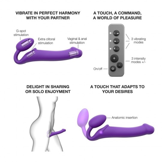 VIBRATING BENDABLE STRAP-ON