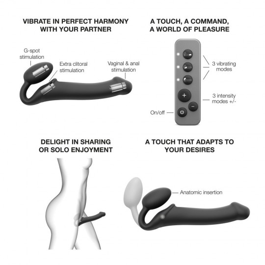 VIBRATING BENDABLE STRAP-ON