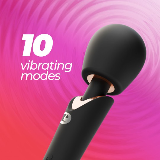 HOLLY VIBROMASSEUR WAND RECHARGEABLE NOIR CRUSHIOUS