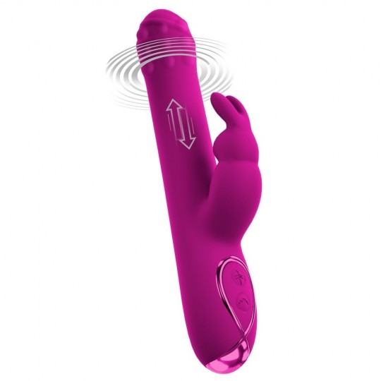 RABBIT VIBRATOR WITH ROTATION AND THRUST FUNCTION