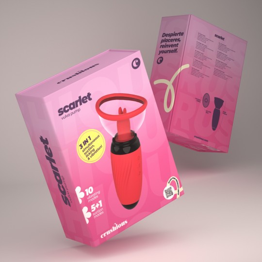 5 + 1 GRÁTIS SCARLET BOMBA VULVAR ESTIMULADORA RECARREGÁVEL CRUSHIOUS