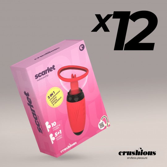 PACK DE 12 SCARLET BOMBA VULVAR ESTIMULADORA RECARGABLE CRUSHIOUS