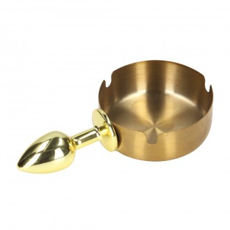 ASS TRAY - ASHTRAY AND BUTTPLUG - GOLDEN