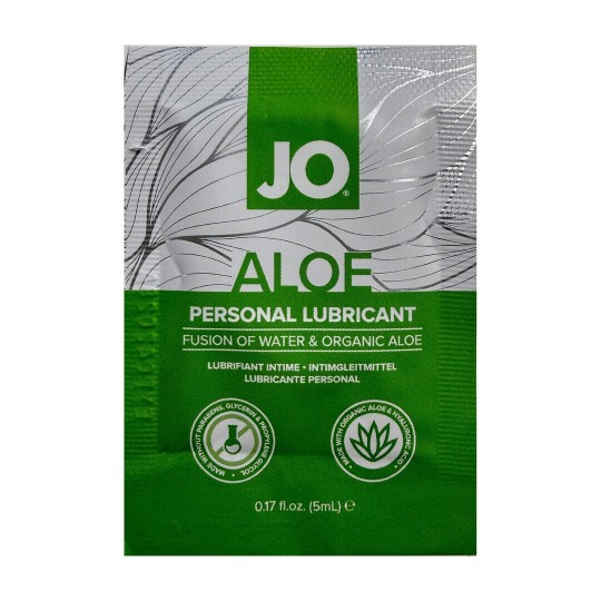 ALOE - WATERBASED AND ORGANIC ALOE LUBRICANT - 0.17 FL OZ / 5 ML - SACHET