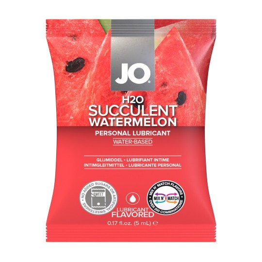 H2O - SUCCULENT WATERMELON - WATERBASED LUBRICANT - 0.17 FL OZ / 5 ML - SACHET