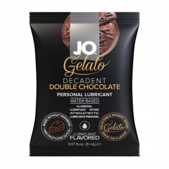 GELATO - DECADENT DOUBLE CHOCOLATE - WATERBASED LUBRICANT - 0.17 FL OZ / 5 ML - SACHET