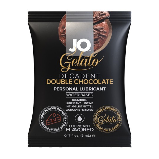 GELATO - DECADENT DOUBLE CHOCOLATE - WATERBASED LUBRICANT - 0.17 FL OZ / 5 ML - SACHET