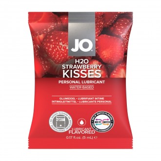 H2O - STRAWBERRY KISSES - WATERBASED LUBRICANT - 0.17 FL OZ / 5 ML - SACHET