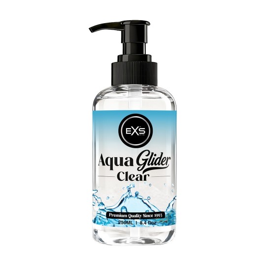EXS AQUAGLIDER CLEAR - WATERBASED LUBRICANT - 8.4 FL OZ / 250 ML