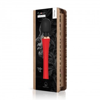 THE KING - POWERFULL WAND VIBRATOR - RED/BLACK