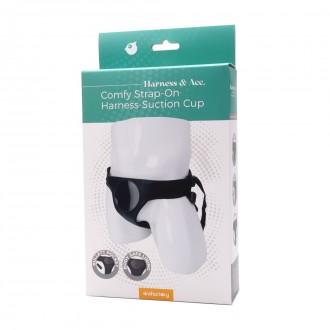 COMFY STRAP-ON HARNESS - SUCTION CUP -BLACK