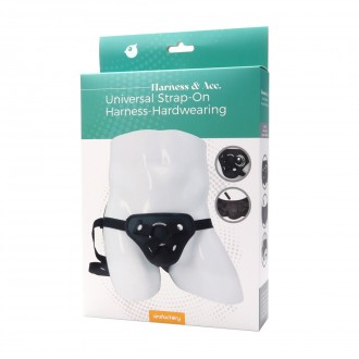 UNIVERSAL STRAP-ON HARNESS - HARDWEARING - BLACK