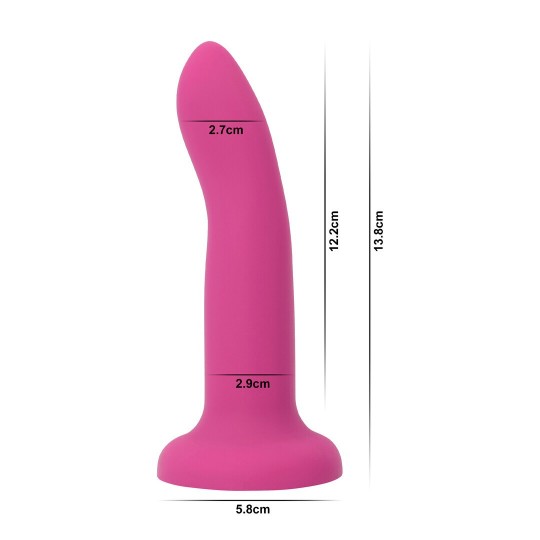 STYLISH HARNESS DILDO 13,5 CM - S - FUCHSIA