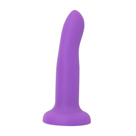 STYLISH HARNESS DILDO 17 CM - M - PURPLE
