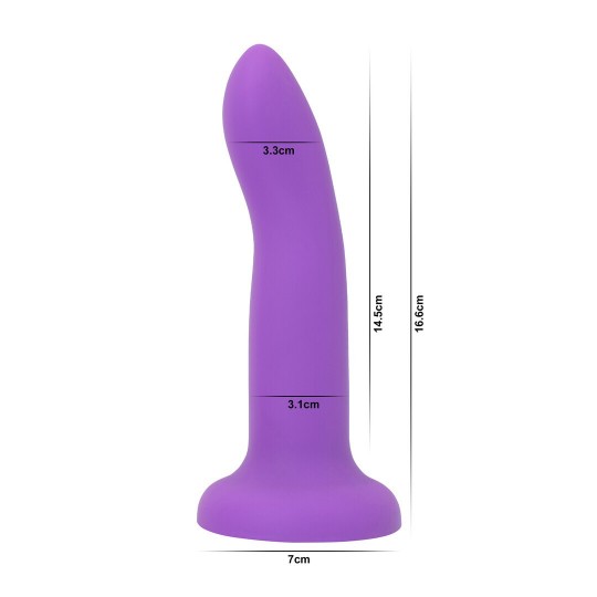 STYLISH HARNESS DILDO 17 CM - M - PURPLE