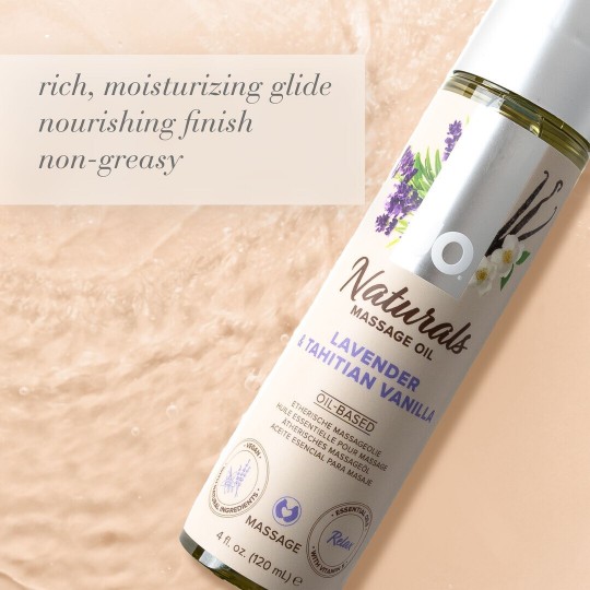 NATURALS - LAVENDER AND TAHITIAN VANILLA - MASSAGE OIL - 4 FL OZ / 120 ML