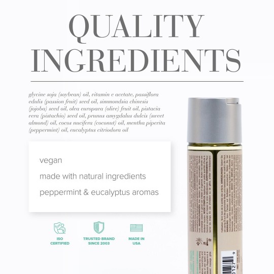 NATURALS - PEPPERMINT AND EUCALYPTUS - MASSAGE OIL - 4 FL OZ / 120 ML