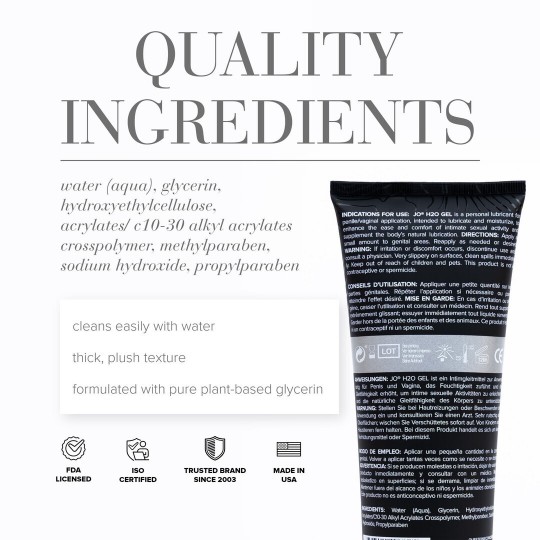H2O GEL - ORIGINAL - WATERBASED LUBRICANT - 8 FL OZ / 240 ML