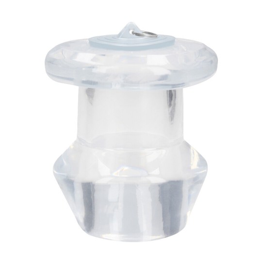 HOLLOW ANAL DILATOR WITH PLUG - XTRA LARGE - CLEAR