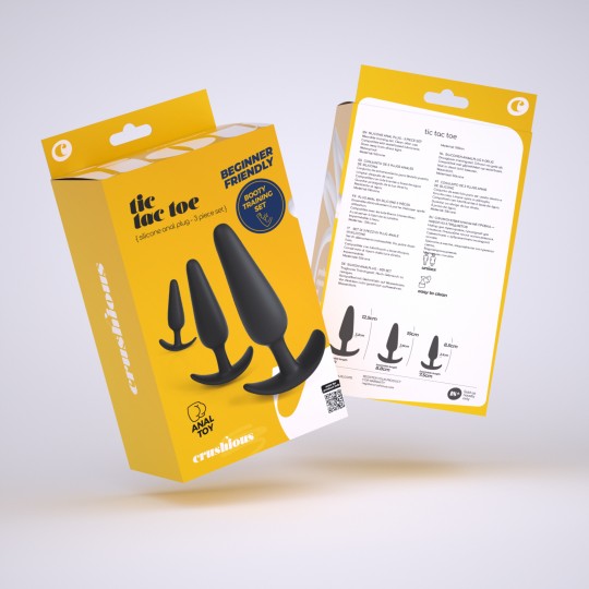 TIC TAC TOE SET DE PLUGS ANALES PARA ENTRENAMIENTO CRUSHIOUS