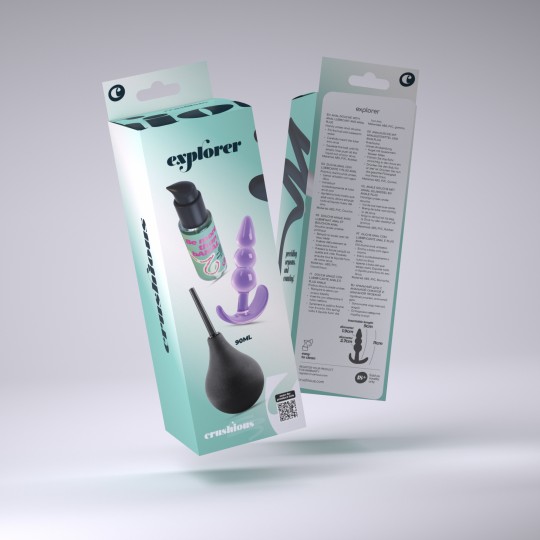 EXPLORER DUCHE ANAL 90ML COM LUBRIFICANTE ANAL 50ML E PLUG THE PLUNGER CRUSHIOUS