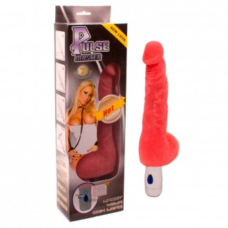 PULSE MASTER REALISTIC VIBRATOR WITH LIGHT RED