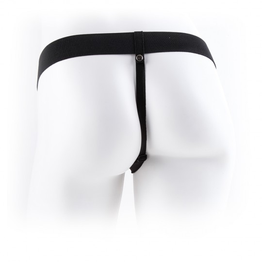 CAVO STRAP-ON CON TESTICOLI 7 &quot; FETISH FANTASY SERIE BIANCO