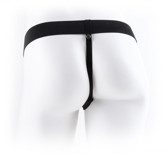 CAVO STRAP-ON CON VIBRAZIONE E TESTICOLI 9 &quot; FETISH FANTASY SERIE BIANCO
