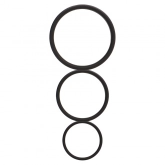 FLAT COCK RING SET BLACK