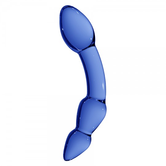 DILDO IN VETRO TOP CHRYSTALINO BLU