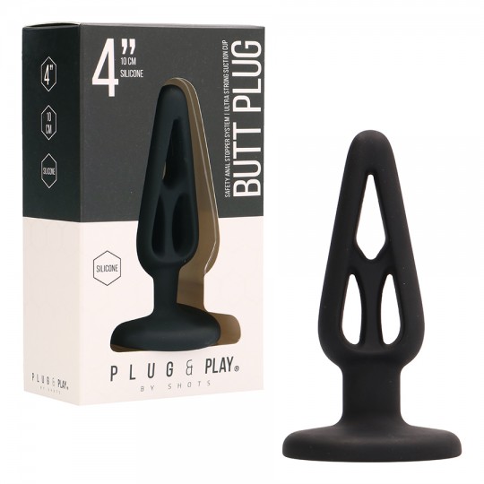 PLUG &amp; PLAY ANALE IN SILICONE 4 &quot; NERO