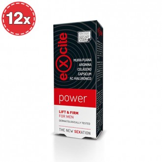 PACK COM 12 GEL ESTIMULANTE EXCITE MAN POWER 15ML