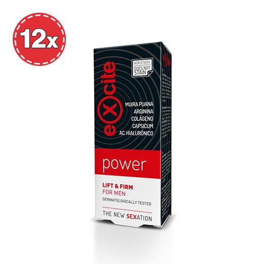 CONFEZIONE CON 12 GEL STIMOLANTE EXCITE MAN POWER 15ML