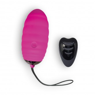 ADRIEN LASTIC OCEAN BREEZE RECHARGEABLE VIBRATING EGG WITH REMOTE CONTROL PINK