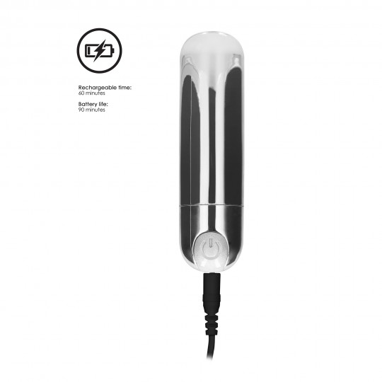 BE GOOD TONIGHT RECHARGEABLE VIBRATING BULLET SILVER