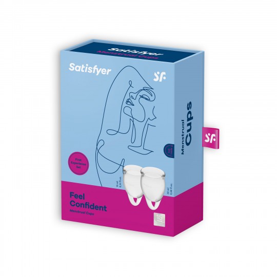 COPO MENSTRUAL FEEL CONFIDENT SATISFYER TRANSPARENTE