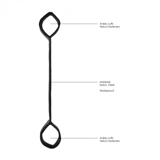 BARRA DIVARICATORE CON MANETTE Ahi! SPREADER BAR CON POLSINI NERI