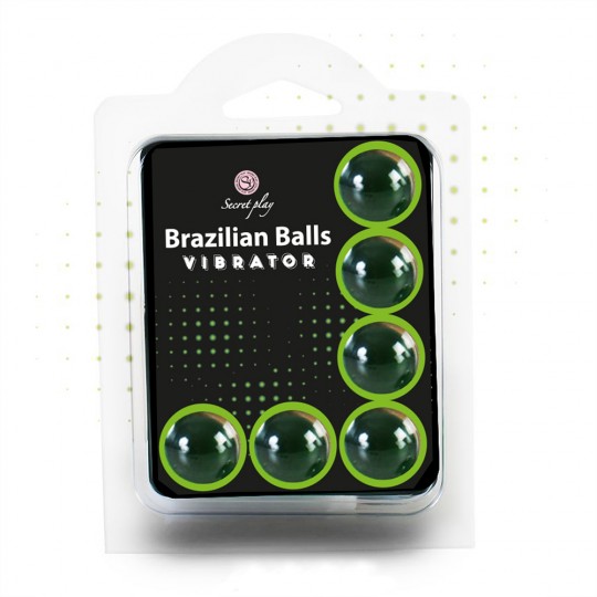BRAZILIAN LUBRICANT BALLS SHOCK VIBRATING EFFECT 6 X 4GR