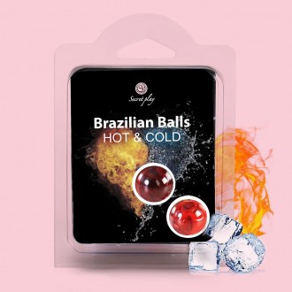 BRAZILIAN LUBRICANT BALLS HOT AND COLD EFFECT 2 x 4GR
