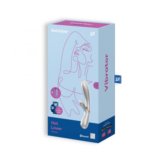 VIBRADOR HOT LOVER SATISFYER CINZA