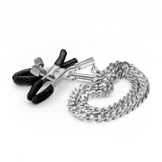 PACK OF 48 SILVER NIPPLE CHAIN CLAMPS CRUSHIOUS