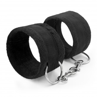 PACK OF 30 TOUGH LOVE VELCRO HANDCUFFS WITH EXTRA 40CM CHAIN CRUSHIOUS BLACK