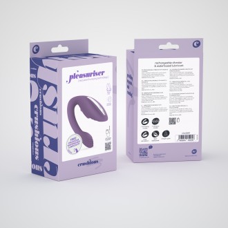 PACK OF 24 PLEASURISER RECHARGEABLE VIBRATOR WITH REMOTE CONTROL AND FREE WATERBASED LUBRICANT CRUSHIOUS