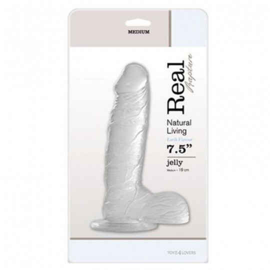 DILDO REAL RAPTURE EARTH FLAVOUR 7.5&#039;&#039; TRANSPARENTE