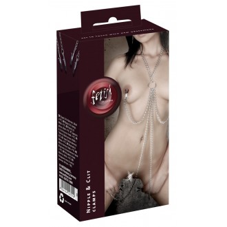 SEXTREME CHAIN WITH NIPPLE AND CLITORIS CLAMPS 